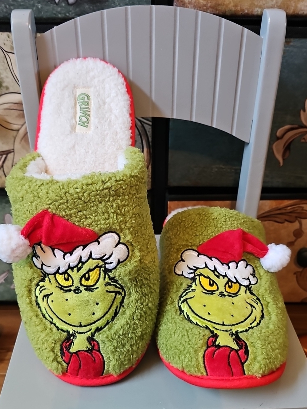 Grinch Christmas Slippers